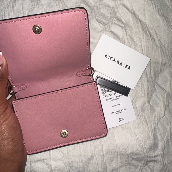 Coach Pink Quilted Wallet - Picture 4 of 4